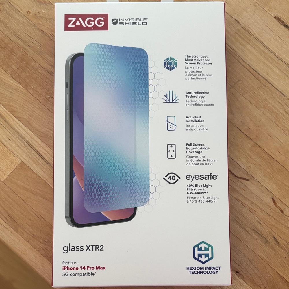 ZAGG InvisibleShield Glass XTR2 Screen Protector for iPhone 14 Pro Max - Blue
